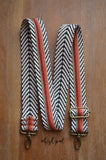 Hand Made Purse Strap, "Esperanza" Chevron Back, Adjustable Strap, 27 to 47 inches