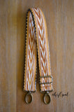 Hand Made Purse Strap, "Esperanza" Chevron Back, Adjustable Strap, 27.5 to 47.5 inches