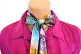 Neck Tie Metallic Galaxy Print Scarf Unisex Ascot Tie Head Wrap Neck Bow Cravat Nebula Print - hisOpal Swimwear - 5