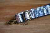 Hand Made Purse Strap, Extra Long Skinny Strap "Santorini/Chai" Black Back, Adjustable Strap, approx. 31.5 to 56 inches