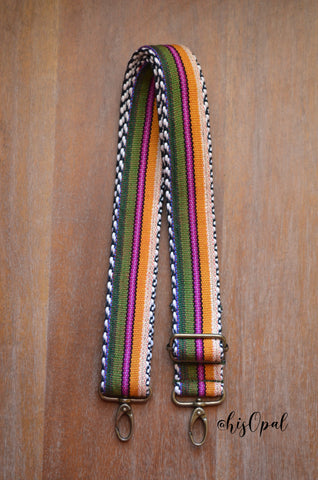 Hand Made Purse Strap, "Fauxvana©" Chevron Back, Adjustable Strap, approx. 27 to 46.5 inches