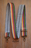 Hand Made Purse Strap, "Fauxvana©" Chevron Back, Adjustable Strap, approx. 27 to 46.5 inches