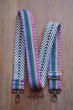 Hand Made Purse Strap, "Fauxvana©" Chevron Back, Adjustable Strap, approx. 26.5 to 45.5 inches