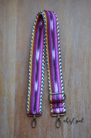 Hand Made Purse Strap, "Fauxvana©" Chevron Back, Adjustable Strap, approx. 27 to 46.5 inches