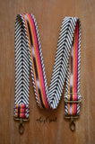 Hand Made Purse Strap, "Fauxvana©" Chevron Back, Adjustable Strap, approx. 27 to 46.5 inches