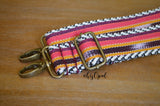 Hand Made Purse Strap, "Fauxvana©" Chevron Back, Adjustable Strap, approx. 27 to 46.5 inches
