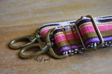 Hand Made Purse Strap, authentic "Javana" Chevron Back, Adjustable Strap, approx. 28.5 to 48.5 inches