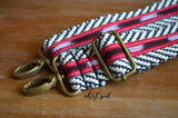 Hand Made Purse Strap, authentic "Javana" Chevron Back, Adjustable Strap, approx. 27.5 to 47.5 inches