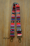 Hand Made Purse Strap, authentic "Javana" Chevron Back, Adjustable Strap, approx. 27 to 46.5 inches