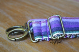 Hand Made Purse Strap, "Minty Fresh Purples" Chevron Back, Adjustable Strap, approx. 26.5 to 45.5 inches