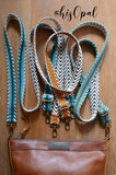 Hand Made Purse Strap, 1 inch wide, "Baja" and "Sedona" Chevron Back Adjustable Skinny Straps