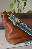 Hand Made Purse Strap, 1 inch wide, "Baja" and "Sedona" Chevron Back Adjustable Skinny Straps