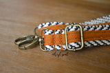 Hand Made Purse Strap, 1 inch wide, "Baja" and "Sedona" Chevron Back Adjustable Skinny Straps
