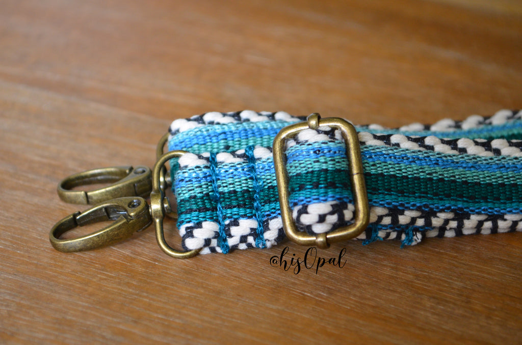 Hand Made Purse Strap, 1 inch wide, "Baja" and "Sedona" Chevron Back Adjustable Skinny Straps