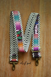 Hand Made Purse Strap, authentic "OG Javana" Chevron Back, Adjustable Strap, approx. 23 to 39 inches