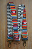 Hand Made Purse Strap, "Paradise" Chevron Back, Adjustable Strap, approx. 26.5 to 45.5 inches