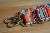 Hand Made Purse Strap, "Paradise" Chevron Back, Adjustable Strap, approx. 26.5 to 45.5 inches
