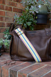 Hand Made Purse Strap, Rainbow Chevron, Adjustable Strap, approx. 25.5 to 43 inches