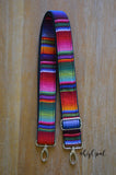 Hand Made Purse Strap, "Rainbow Stripes" Adjustable Strap, approx. 27 to 46 inches, your choice of backing and hardware