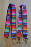 Hand Made Purse Strap, "Rainbow Stripes" Adjustable Strap, approx. 27 to 46 inches, your choice of backing and hardware