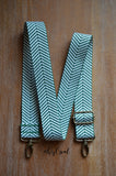 Hand Made Purse Strap, Red, Green or Tan Chevron, Adjustable Strap, approx. 25.5 to 43 inches