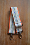 Hand Made Purse Strap, Nena "Rio" Orange Back, SHORTY ADJUSTABLE, approx 16 in to 25.5 in (Copy)