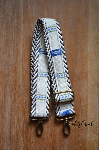 Hand Made Purse Strap, Nena "Rio" Vertical Placement, Chevron Back, SHORTY ADJUSTABLE, approx 20 in to 33.5 in