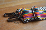 Hand Made Purse Strap, "Sedona" Chevron Back, Over the Shoulder Strap, Shorty Adjustable Strap