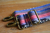 Hand Made Purse Strap, authentic "Javana" Chevron Back, SHORTY adjustable Strap, approx. 19 x 31.5 inches