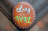 Hand Painted Fridge Magnet, Painted Rock Magnet