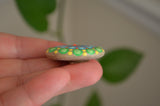 Cute Fridge Magnet, Hand Painted Rock, Blue Green Mandala Magnet, Refrigerator Magnet