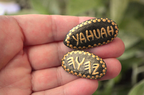 Hand Painted Fridge Magnet, Painted Rock Magnet, set of two mini magnets