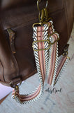 Hand Made Backpack Straps, "Esperanza" Chevron Back, purse strap, adjustable set of two straps
