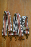 Hand Made Backpack Straps, "Esperanza" Chevron Back, purse strap, adjustable set of two straps