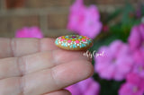 Tiny Mandala Stone, Painted Rock, Jewel Drop Mandala, Hand Painted Rock