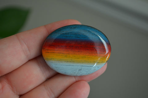 Cute Fridge Magnet, Painted Rock Magnet, Mini Sunset Magnet, Refrigerator Magnet, Kitchen Decor