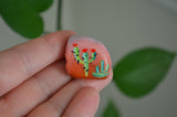 Cactus Fridge Magnet, Painted Rock Magnet, Mini Cactus Magnet, Refrigerator Magnet, Kitchen Decor