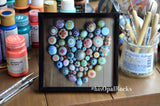 Framed Photograph, Mandala Art, Mandala Photo, Original Art, 5x5 Frame, Painted Rock Photography