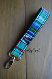 Hand Made Wrist Strap, Baja, Black Back, approx. 8 inches, purse strap