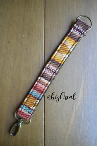 Hand Made Adjustable Purse Strap Extender, Esperanza, Brown Back, 9.5 inches