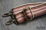 Hand Made Purse Strap, "Esperanza" Brown Back, Adjustable Strap, 24 to 41.5 inches