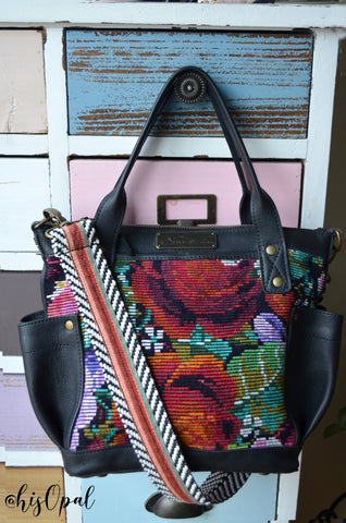 Hand Made Purse Strap, "Esperanza" Chevron Back, Over the Shoulder Strap 27.5 inches