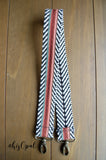 Hand Made Purse Strap, "Esperanza" Chevron Back, Over the Shoulder Strap 27.5 inches