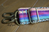 Hand Made Purse Strap, "Fauxvana© Pink" Chevron Back, Adjustable Strap, approx. 26 to 44.5 inches