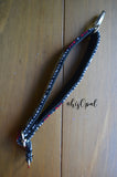 Hand Made Adjustable Purse Strap Extender, "Lobo," Black Back, 10 to 15.5 inches
