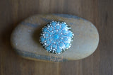 Cute Fridge Magnet, Painted Rock Magnet, Mini Mandala Magnet, Refrigerator Magnet Teal