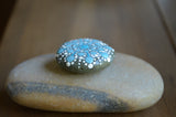 Cute Fridge Magnet, Painted Rock Magnet, Mini Mandala Magnet, Refrigerator Magnet Teal