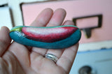 Chili Pepper Painted Rock, Hand Painted Stone, Kitchen Decor, Chili Pepper Decor