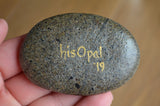 Valentine Painted Rock, Hand Painted Stone, Heart Art, hisOpal Rocks, gift for her