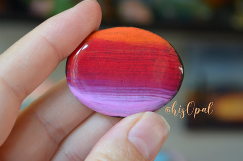 Cute Fridge Magnet, Painted Rock Magnet, Mini Sunset Magnet, Refrigerator Magnet, Kitchen Decor